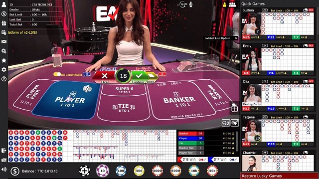 Dịch vụ Casino được chia thành nhiều sảnh chơi khác nhau